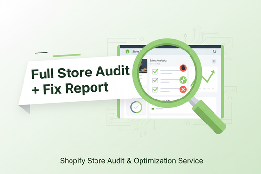 Full Store Audit + Fix Report service banner