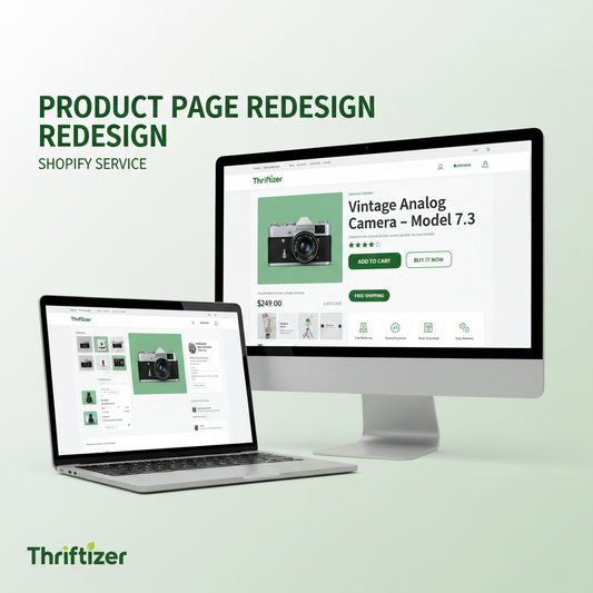 Product Page Redesign service by Thriftizer